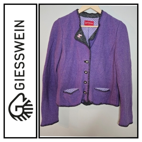 Purple cardigan wool Giesswein - Picture 1 of 12